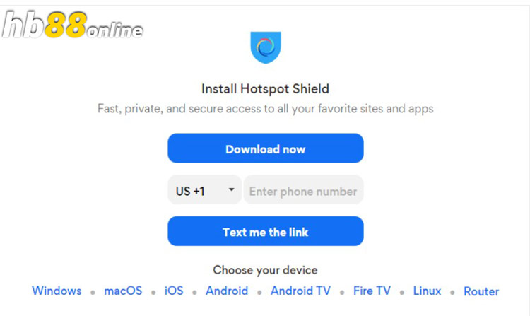 Tải xuống ứng dụng Hotspot Shield VPN