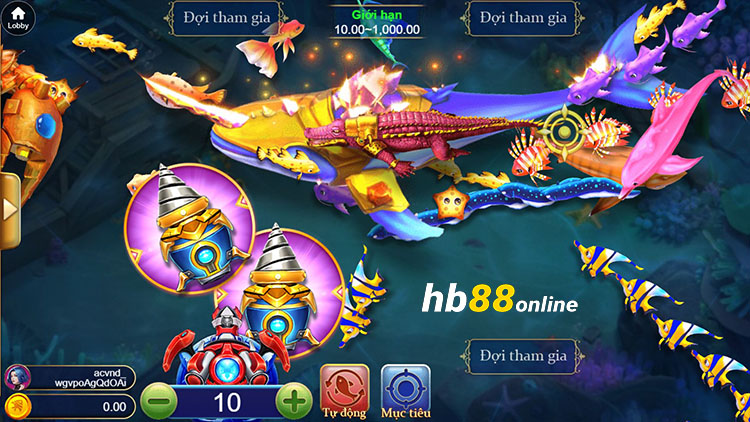 Giao diện sảnh game Bắn cá Rich88 tại HB88